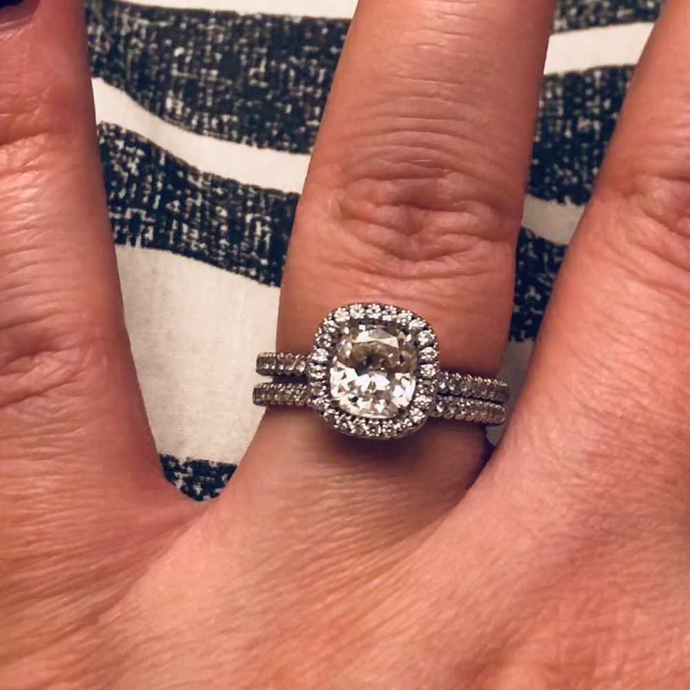 James Allen Engagement ring and wedding band